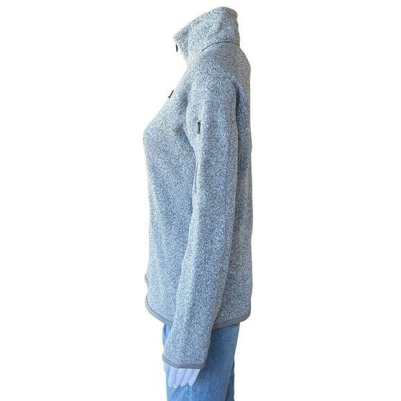 Patagonia Better Sweater Fleece Jacket Womens Size M 1/4 Zip Birch White Hiking - Picture 9 of 16